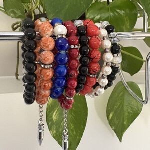 Elegant Multi-Color Beaded Bracelet Set